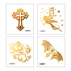 Directo de fábrica oro plata Flash metálico tatuaje temporal pegatina lámina Sexy impermeable cuerpo arte Festival boda fiesta tatuaje - Product Image 6