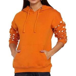Sweat-shirts à manches longues pour femmes, sweat-shirt en tricot pour femmes, pull décontracté, couleurs unies, sweat-shirt 100% coton - Product Image 1