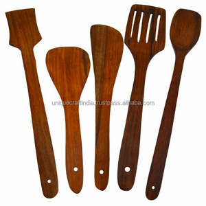 Nouvel ensemble de cuillères à salade en bambou écoresponsable fait main, style 2025, avec long manche, pour fêtes et bébés - Product Image 1