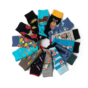 Wholesale <b>Mens</b> <b>Funny</b> Happy Custom <b>Socks</b> Crew Cotton Fashion <b>Socks</b> Custom Design High Quality - Product Image 1
