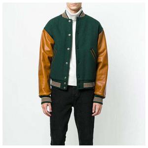 Chaqueta Deportiva Oem con Logotipo Personalizado Bordado, Chaqueta Bomber Unisex con Parches de Cuero, Chaqueta Letterman para Hombre, Chaqueta de Béisbol para Hombre - Product Image 3