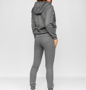 Conjunto Deportivo de 2 Piezas para Mujer, Casual, de Maternidad, Color Sólido, Corte Ajustado, Sudadera con Capucha y Pantalones Jogger, Logotipo Personalizado, 100% Algodón, Ligero - Product Image 3