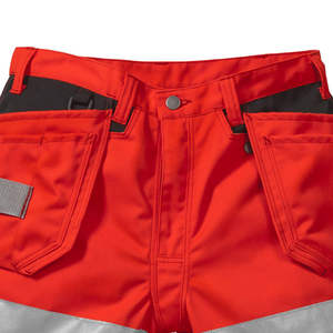 Pockets Wear-resistance Safety <b>Work</b> Fashion Two Color Reflective Tape <b>Trousers</b> <b>Winter</b> Worker Safety Cloths - Product Image 3