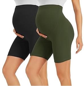 Leggings Cortos de Maternidad Transpirables y Ajustados, de Alta Calidad, con Cintura Elástica Sin Costuras, para Ciclismo y Actividades al Aire Libre, Shorts Sexys - Product Image 1