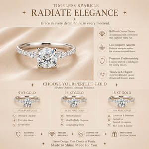 Anillo de Moissanita con Acento Floral de 1 CTW en Oro Blanco, Regalo de Aniversario - Product Image 5