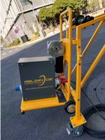 Machine industrielle de pulvérisation de mortier sans tranchée, trémie de 100 L, pompe centrifuge sur roues de 20-40 L/min pour la réparation des égouts