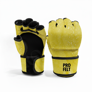 Gants de sport en cuir véritable respirants à demi-doigts avec fermeture Velcro, design personnalisé de haute qualité pour l'entraînement et le sparring - Product Image 2