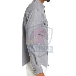 เสื้อเชิ้ตยีนส์ลำลองผู้ชาย ผ้าฝ้าย 100% น้ำหนักเบา ระบายอากาศ แห้งเร็ว คุณภาพสูง ใช้ได้ในฤดูหนาว มีสินค้าพร้อมส่ง - Product Image 4