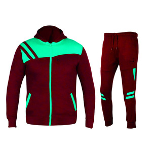 Custom Men's Winter 2 in 1 Solid Casual Breathable Windbreaker <b>Zip</b> Jacket Jogger Sweatpants Training Sportswear Set - Product Image 4