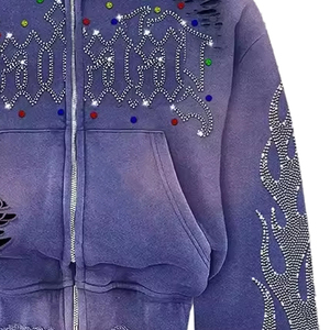 Nouveaux sweats à capuche pour hommes grandes tailles avec faible MOQ, 100 % coton, respirants et légers, teints unis - Product Image 6