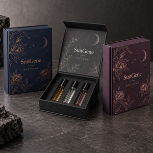 SunGene Maßgefertigte Magnetische Buch-Parfüm-Set-Box mit Kupferfolien-Logo - Product Image 6