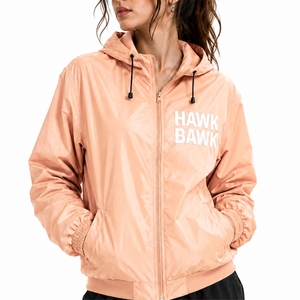 <b>Women</b>’s <b>Lightweight</b> Travel Windbreaker <b>Jacket</b> Smooth Zip Front Comfortable Side Pockets Adjustable Hood Detail - Product Image 1