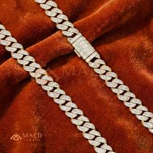 Gold Baguette Moissanite Cuban Link <b>Necklace</b> Hip Hop Chain Luxury Fashion Statement Jewelry <b>For</b> <b>Men</b> Women - Product Image 3