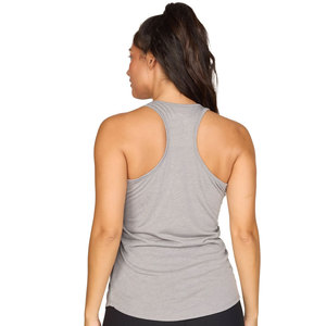 <b>Women</b> Dark Grey Stylish Activewear Sports Tank <b>Top</b> with <b>Mesh</b> Design Racerback Tank <b>Tops</b> - Product Image 2