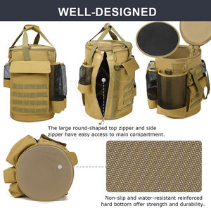 Bolsa de béisbol de gran capacidad para viaje con compartimentos separados para zapatos y pelota, correas de hombro ajustables - Product Image 5