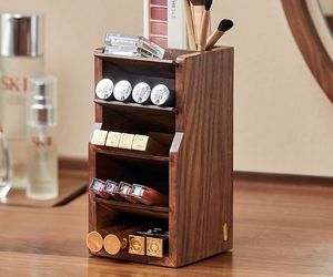 Wooden Cosmetic Storage Organizer Box – High Quality Handmade | Factory <b>Low</b> Price Supply - Product Image 1