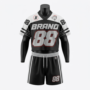 Conjunto de pantalones cortos de malla ligera de alta calidad, 180 GSM, con panel de rayas deportivas negras, estampado vintage y diseño de logotipo personalizado para hombre. - Product Image 2