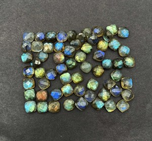 Lote de piedras preciosas sueltas de labradorita natural, corte briolette cuadrado, 5-10 mm, para la fabricación de joyería. - Product Image 2