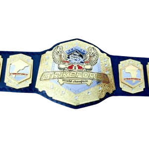 เข็มขัดแชมป์โลก MMA ของ Strikeforce ดีไซน์ทองคำปรับแต่งได้ สายสีน้ำเงิน คุณภาพพรีเมียม - Product Image 5
