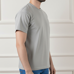 Camiseta de Hombre Estilo Hip Hop Negra Oversize Personalizada OEM/ODM, Manga Regular, Tejido Jersey 100% Algodón de 180g, Color Sólido - Product Image 5