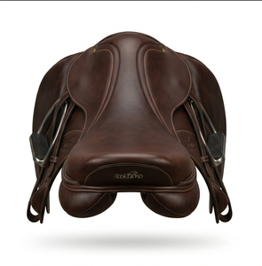 Silla de Montar de Cuero Marrón Oscuro de Primera Calidad para Salto y Doma, Cómoda, Accesorios Ecuestres al por Mayor - Product Image 4