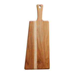 Tabla de cortar rectangular de madera de teca natural con orificio para colgar, 1.3 cm de grosor, apta para lavavajillas y no tóxica - Product Image 5