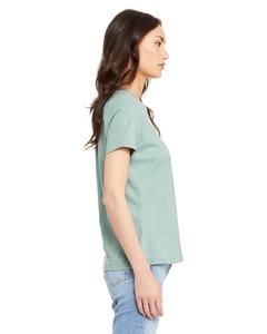 เสื้อยืดคอตตอนเจอร์ซีย์ผู้หญิง ทรงมาตรฐาน แขนสั้น คอกว้าง ทรงพอดีตัว ผ้าทริบลน์ ราคาขายส่ง ลายพิมพ์ - Product Image 3