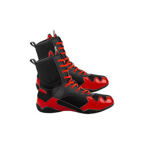 Chaussures de boxe respirantes légères en maille/cuir personnalisables de qualité supérieure, antidérapantes pour le kick boxing MMA - Product Image 1