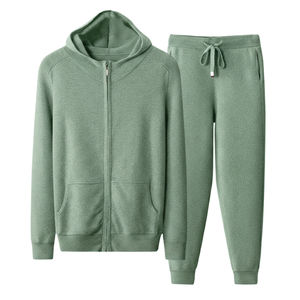 Custom Logo 100% Cotton Men's Zipper <b>Hoodies</b> Shorts High Street Wear 2-Piece Quick Dry Digital Printed Casual Sweatsuit Set - Product Image 6