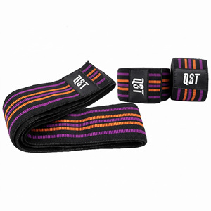 Genouillère de haute performance avec enveloppe élastique, en nylon, et grip antidérapant pour la musculation et le soutien athlétique - Product Image 1
