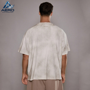 New Arrival Trendy Acid <b>Wash</b> T-Shirts For <b>Men</b>, In Maroon With Black Color Streetwear Style Casual Slim Fit Short Sleeve Tops - Product Image 3