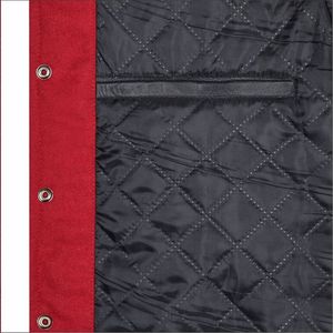 Chaqueta de Béisbol Varsity para Hombre de Alta Calidad, OEM, Venta al Por Mayor, Bordado Personalizado, Cierre de un Solo Botón, Frente Sólido, Estilo Urbano Invernal - Product Image 2