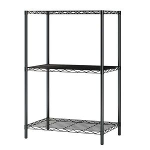 Scaffale in Ferro Rivestito in Plastica a 3 Ripiani Nero 350*600*850 Materiale PVC 600D Facile da Montare - Product Image 3