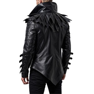 OEM Customized Men's Leather <b>Jackets</b> Stand Collar <b>Waterproof</b> High Quality New Design <b>Winter</b> Street Style Custom Logo - Product Image 2