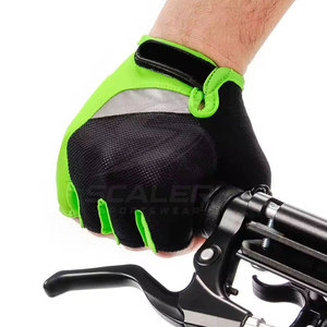 High Quality Breathable Half Finger Cycling Gloves Non-Slip Safety Grip Leather/Neoprene Material <b>Hook</b> Loop Closure for Outdoor - Product Image 6