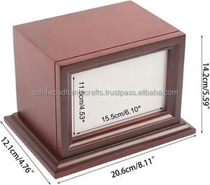 Urne funéraire en bois faite à la main pour les cendres d'animaux de compagnie, urnes de crémation en bois pour les cendres de chats et de chiens - Product Image 2