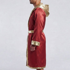 Robe de boxe personnalisée pour hommes, en satin léger, manches longues, coupe confortable, couleur personnalisée, design moderne, haute respirabilité - Product Image 6