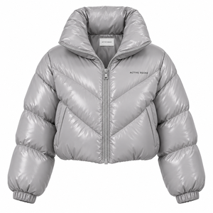 Chaqueta Acolchada con Capucha para Mujer, Impermeable, de Moda, 100% Poliéster, Gruesa, Teñida, para Exteriores - Product Image 6