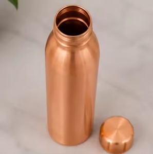 Copper Water Bottle With Lid Minimalist Design Portable Travel <b>Drinkware</b> plane copper bottles - Product Image 1