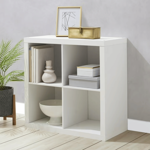 Organizzatore di Stoccaggio a 4 Cubi con Texture Bianca, Eleganti Cesti Intrecciati - Product Image 4