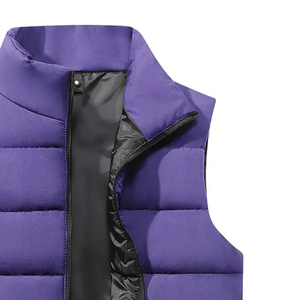 2026 Latest Wholesale High Quality Custom Made Mens Outdoor Polyester Filled Puffer Vest Warm Quilted Sleeveless Waistcoat - Product Image 4