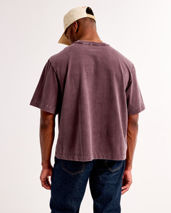 Camisetas Gráficas de Corte Recto y Estilo Urbano para Hombre, Personalizadas con Logotipo OEM, de Tela Gruesa y Corte Holgado - Product Image 5