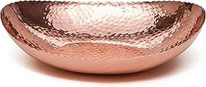 Bol en cuivre traditionnel martelé à la main pour servir le curry, le riz, la salade, les fruits, les bijoux, les télécommandes, les articles de cuisine pour hôtels et restaurants - Product Image 3