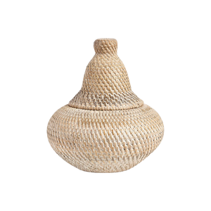 Handmade Oval Natural Rattan Bins Tea <b>Storage</b> Box Handle Eco-friendly Vintage Flexible Design Organizer <b>Storage</b> Baskets Home - Product Image 1