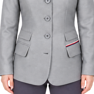 Chaqueta Ecuestre Gris Plateado para Mujer, Blazer de Equitación Elegante, Abrigo para Competición Hípica, Venta al Por Mayor Personalizada - Product Image 5