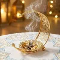 Brûleur d'encens en métal élégant avec couvercle, design artistique, durable, écologique, personnalisable pour l'aromathérapie, la méditation, le yoga et la spiritualité