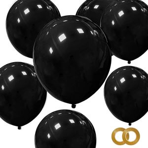 Confezione da 100 Palloncini in Lattice Nero da 12 Pollici per Feste, Compleanni, Matrimoni, Lauree, Capodanno - Palloncini a Tema - Product Image 1