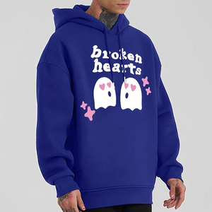 Sweat à capuche décontracté surdimensionné pour homme avec logo personnalisé, en molleton uni, broderie en coton, tricoté, séchage rapide, doublé, vierge - Product Image 4