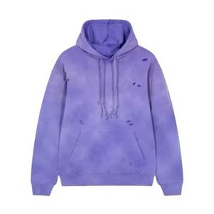 Sweat à capuche épais délavé au soleil, effet usé, délavé à l'acide, personnalisé, haute qualité, streetwear, effet vieilli - Product Image 1