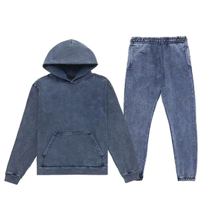 เสื้อฮู้ดครอปทรงบ็อกซี่โอเวอร์ไซส์ ล้างสีแบบแอซิด สไตล์ดิสเทรส ซิปหน้า ผ้าฝ้ายหนานุ่มแบบเฟรนช์เทอร์รี่ ชุดวอร์มวินเทจสำหรับฤดูหนาว - Product Image 3